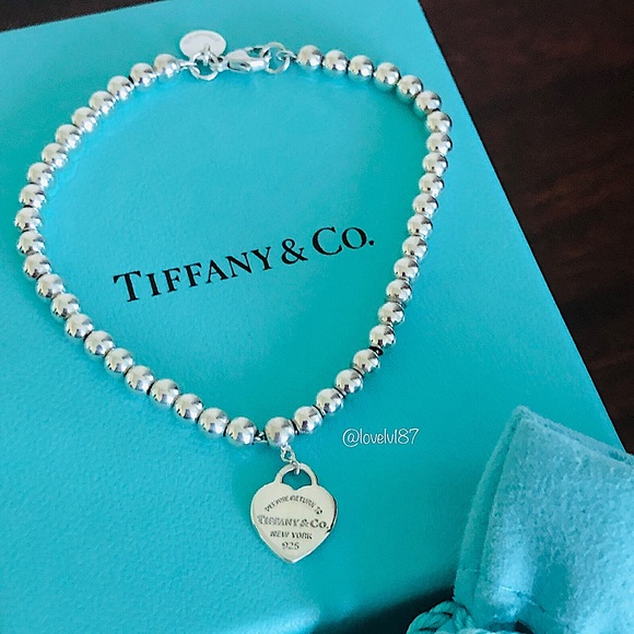 Tiffany & Co. Jewelry - 🌹NWOT Tiffany & Co. Mini Heart Micro Bead Bracelet -FINAL PRICE